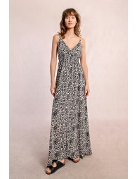 Long leopard print dress