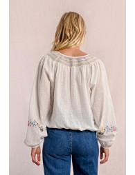 Embroidered bohemian blouse