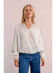 Blouse bohème brodée