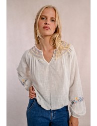 Blouse bohème brodée