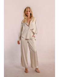 Rhinestone satin pants