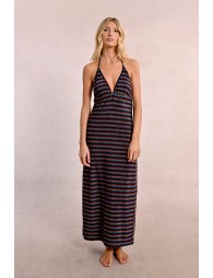 Striped and iridescent beach dress