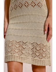 Crochet beach mini dress