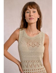 Crochet beach mini dress