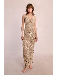 Robe de plage en crochet et sequins