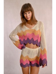 Top crop en crochet