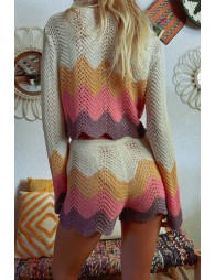 Short de plage en crochet