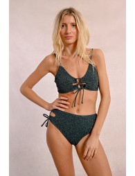 Top de bikini de tirantes escote tiras y lazada