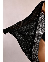 Long openwork cardigan