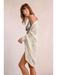 Long cardigan ajouré