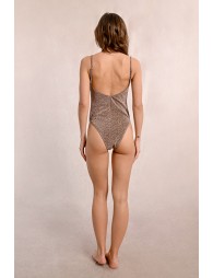 One-piece swimsuit, iridescent