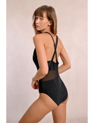 1-piece bi-material swimsuit