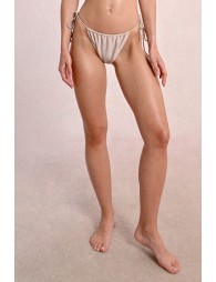 Iridescent swimsuit bottoms, to tie on the sides