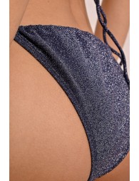 Braguita de bikini en tejido brillante con lazada