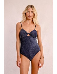 1-piece swimsuit, iridescent