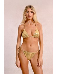 Swimsuit top, metallic effect triangle