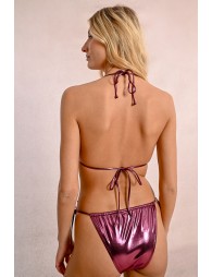 Swimsuit top, metallic effect triangle