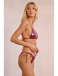 Braguita de bikini con lazada en tejido brillante