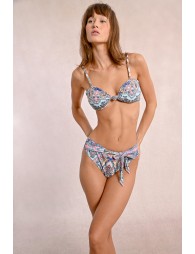 Braguita de bikini con estampado y lazada