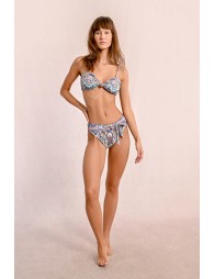 Printed swimsuit bottoms, high waist