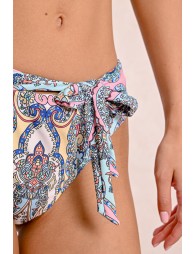 Printed swimsuit bottoms, high waist