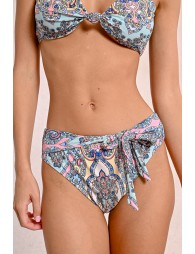 Printed swimsuit bottoms, high waist