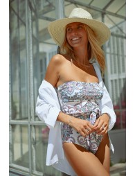 One-piece swimsuit, strapless