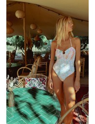 Maillot de bain bustier, avec anneau