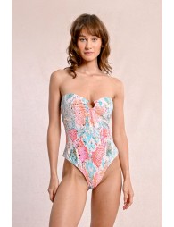 Maillot de bain bustier, avec anneau