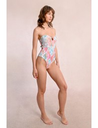 Maillot de bain bustier, avec anneau