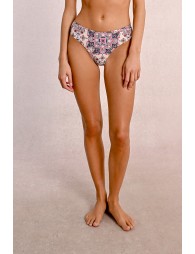 Printed swimsuit bottoms, high waist