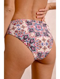 Printed swimsuit bottoms, high waist