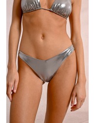 High-cut metallic swimsuit bottoms