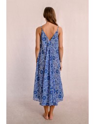 Long flowing dress, printed