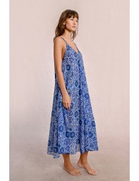 Long flowing dress, printed