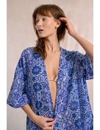 Kimono de manga corta con estampado