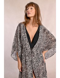 Leopard print beach dress