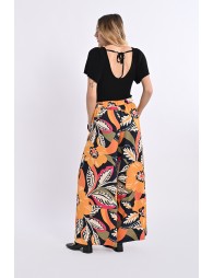 Wide printed pants