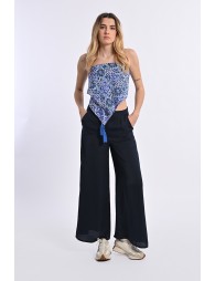 High-waisted, fluid pants