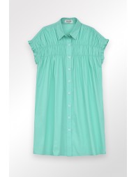 Short shirt dress with smocked details