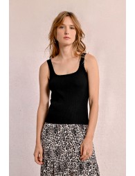 Slim rib-knit tank top