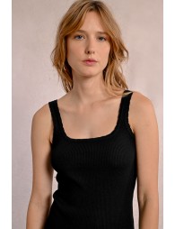 Slim rib-knit tank top