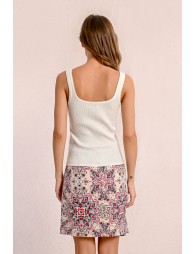 Slim rib-knit tank top